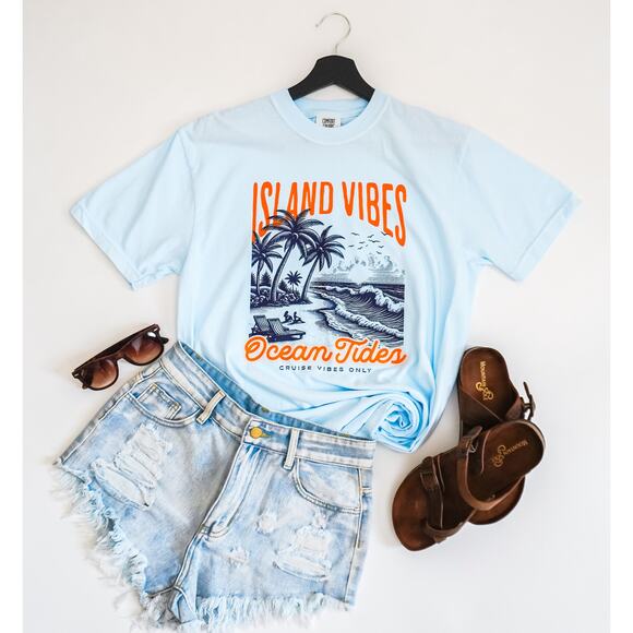 Cruise Shirt Island Vibes Ocean Tides Cruise Vibes Only SM - Picture 1 of 2